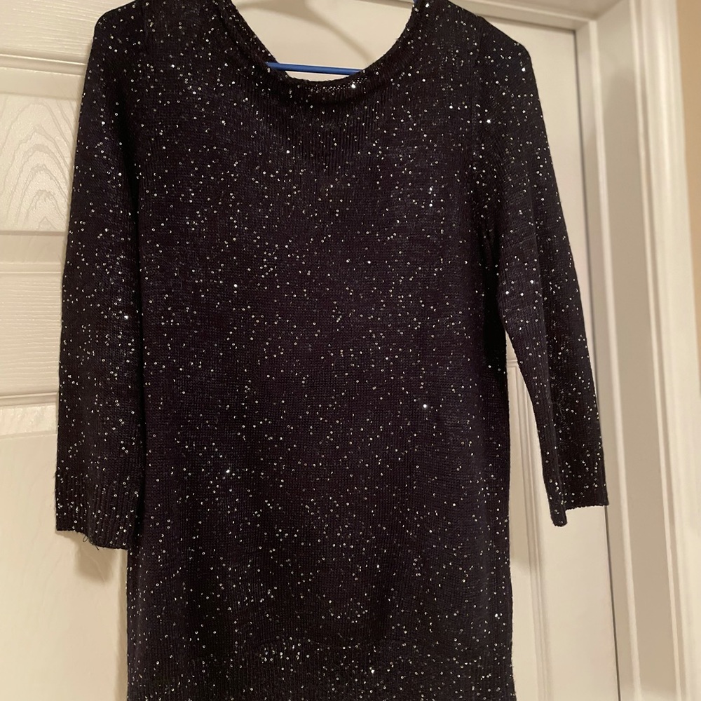 Ink blue glam sweater